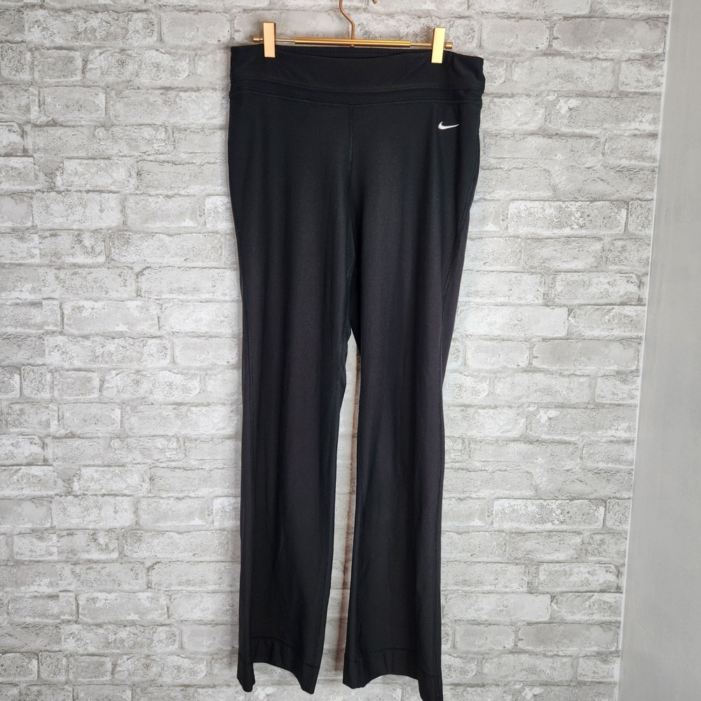 Nike Dry Fit Pants Wide Leg Black Dry Fit Athletic Size M